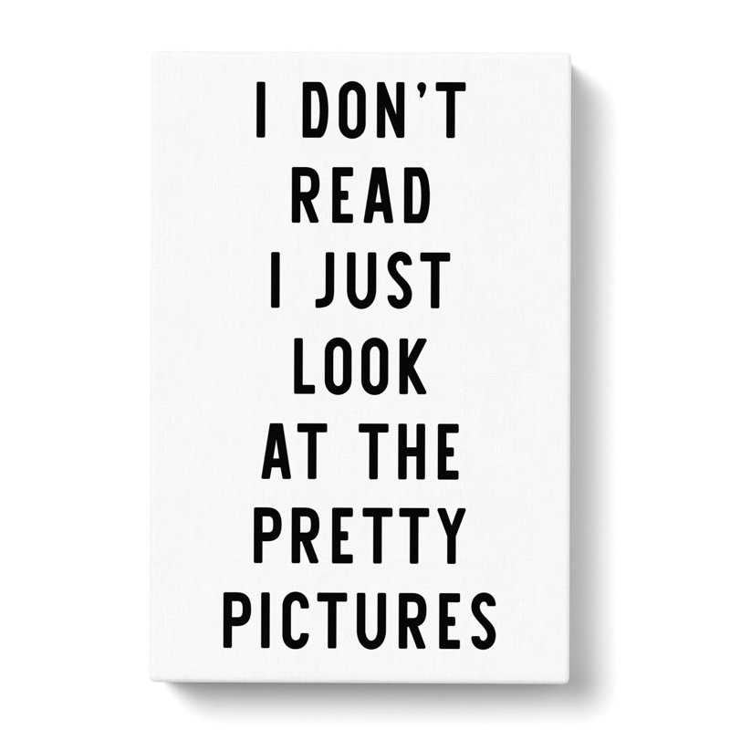 Don't Read - Wrapped Canvas, 50cm H x 35cm W x 3cm D