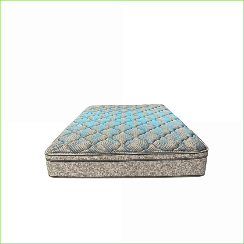 Matelas, matelas hybride à plateau euro 10 po Restonic, grand lit, confort moelleux | Gris + bleu | Mousse