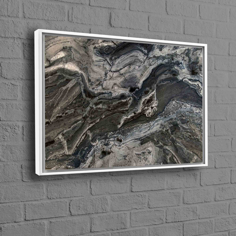 Stylish Stone Wall Canvas With Modern Abstract Design Ideal For Lofts And Sleek Contemporary Interiors, 50 cm H x 70 cm W