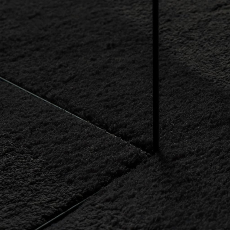 Rug "HUARTE" Short Pile Soft and Washable Black, Rectangle 200 x 280cm