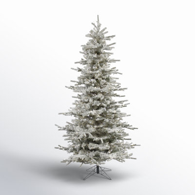Slim Frosted 8.5' Pre-Lit Pine Christmas Tree