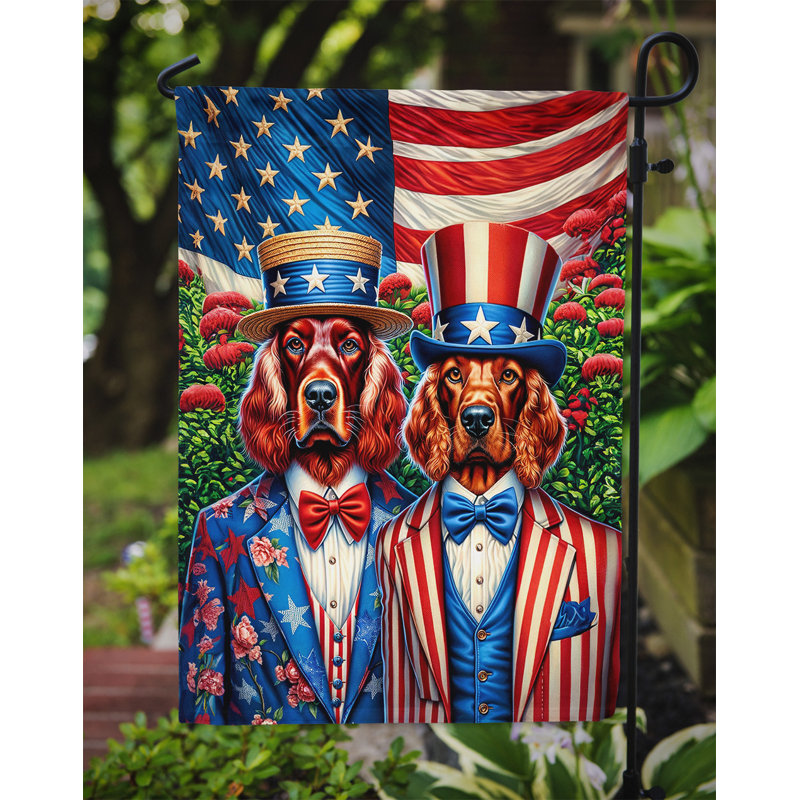 Drapeau All American Garden, Setter irlandais