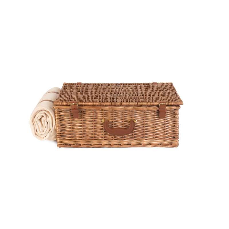 Wicker Deluxe 4 Person Fitted Picnic Hamper