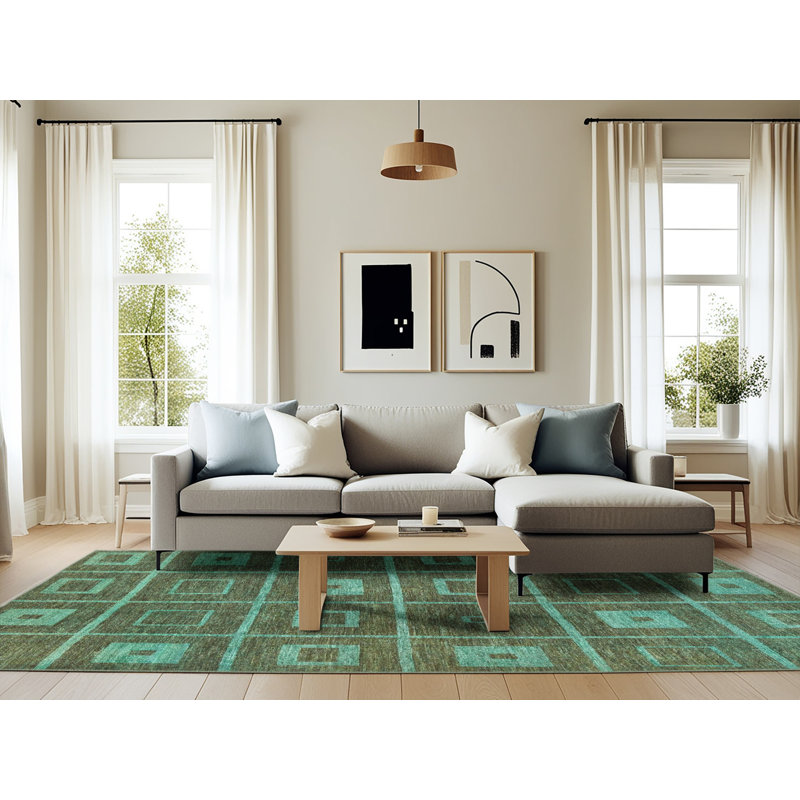 Abstract Indoor Rug, Rectangle 6' x 9'