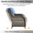 Wendye 2 Seat Stylish Patio Loveseat Glider Sofa With Water-Resistant Olefin Cushions-847534832-847534833