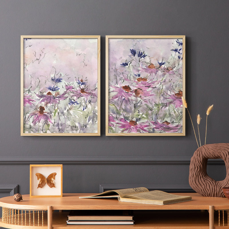 Impression florale I-Premium de Floral Entertainment - prête à être accrochée - aucun clou requis - aucun clou requis