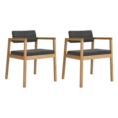 Chaises de salle à manger en bois de chêne 2 pièces Capri