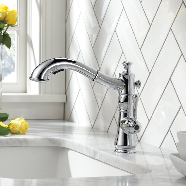 Cassidy™ Pull Out Single Handle Kitchen Faucet with Diamond Seal Technology and Side Spray