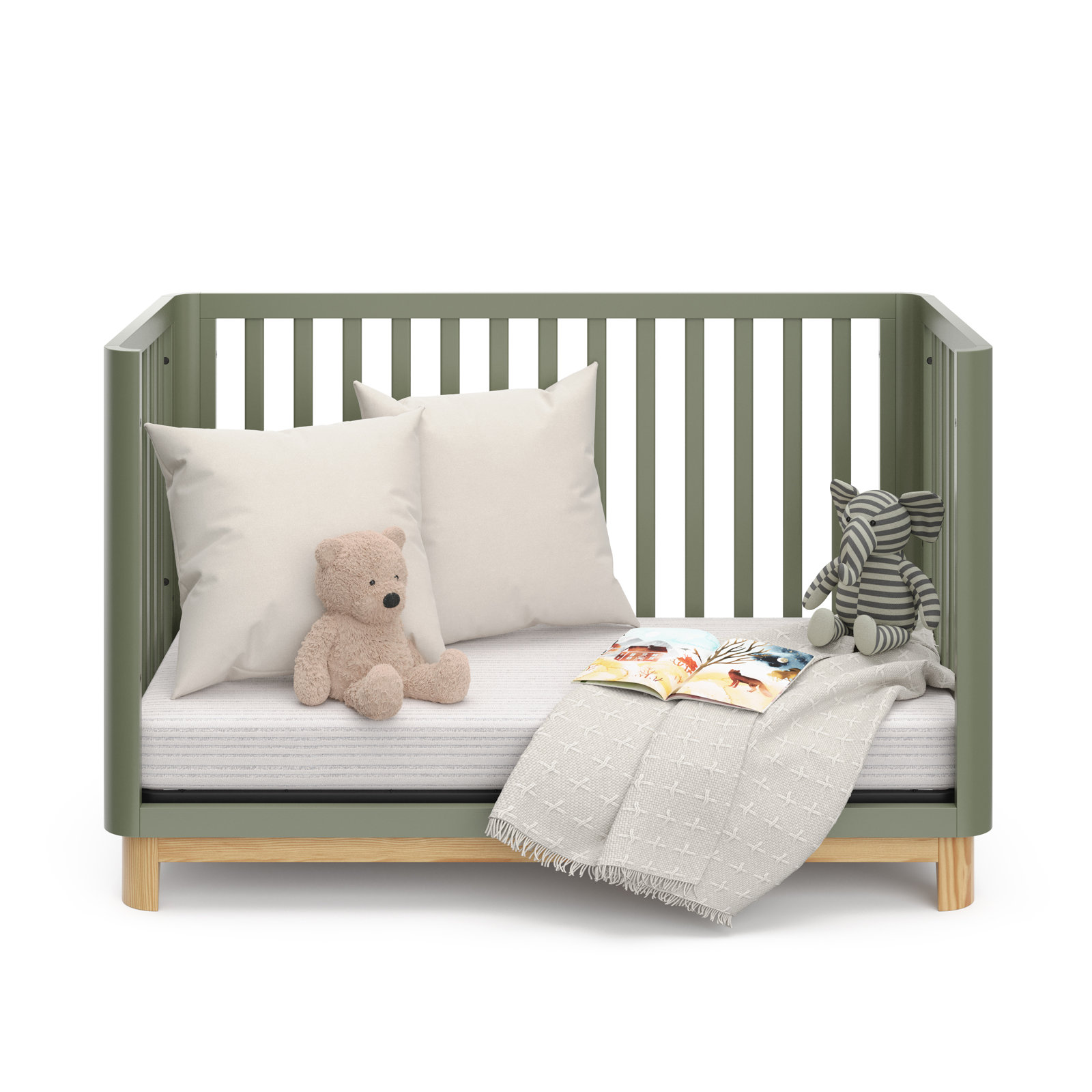 Santos 2-Piece Nursery Furniture Set, Olive