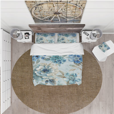 Ensemble de housse de couette aquarelle jolie oiseau iv