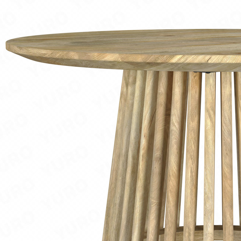 Natural Mango Round Cocktail Coffee Table