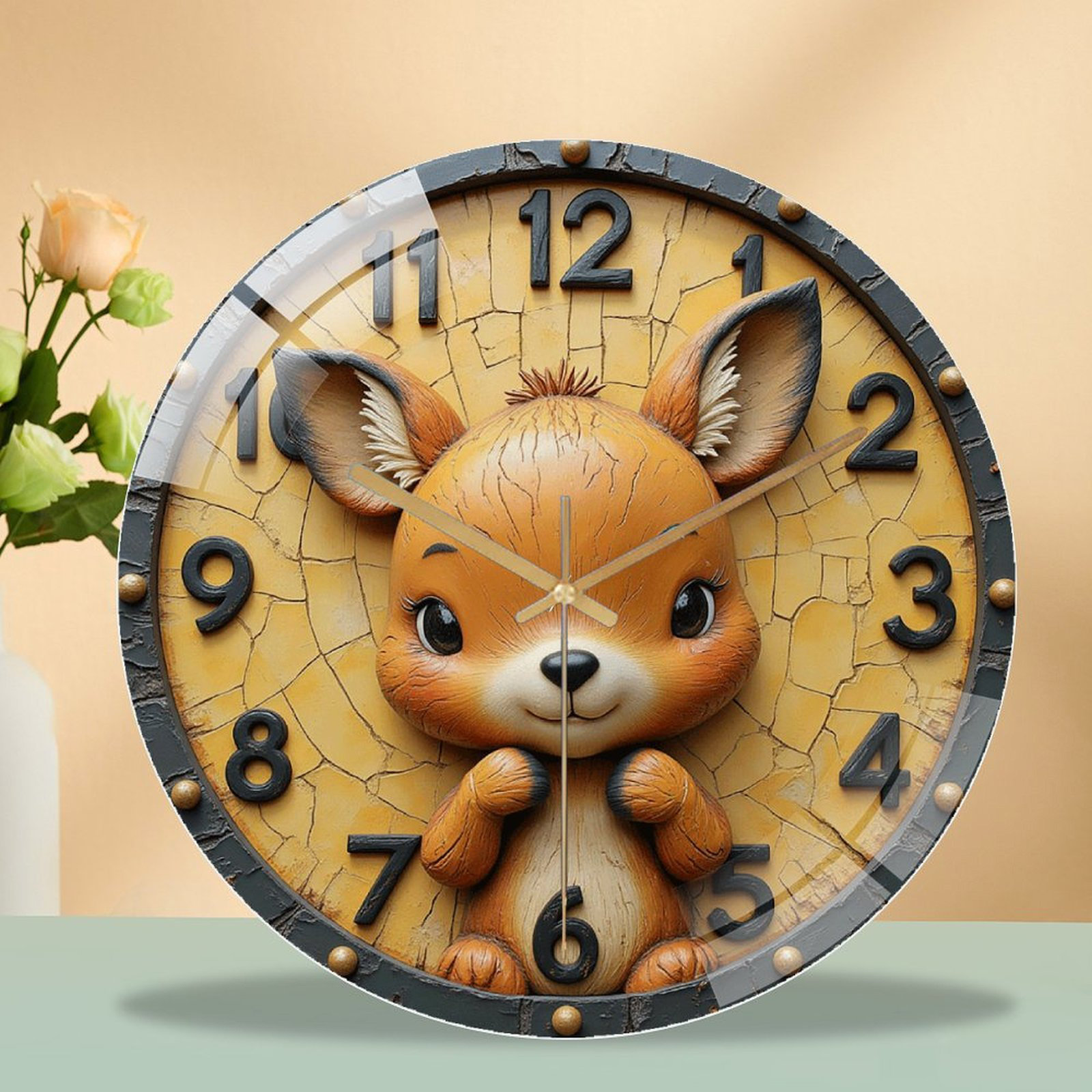 Dakota Fields Cute Decorative Animal Wall Clock for Home Decor Art - 12 ...