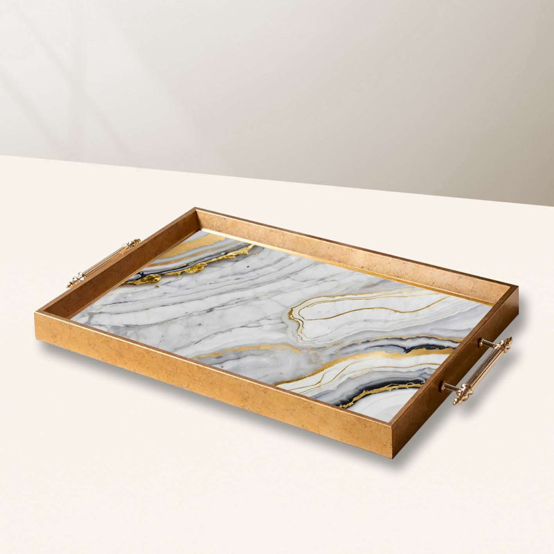 Elegant Glass Serving Tray, 19.7 x 11.4 x 1.4 inches | 100% High-Quality Glass | Perfect for Entertaining & Serving | Stylish and Functional Design for Home & Parties | Durable and Easy to Clean