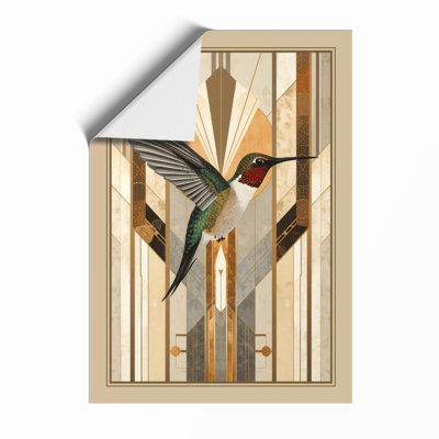 Geometric Hummingbird Art Deco - Print