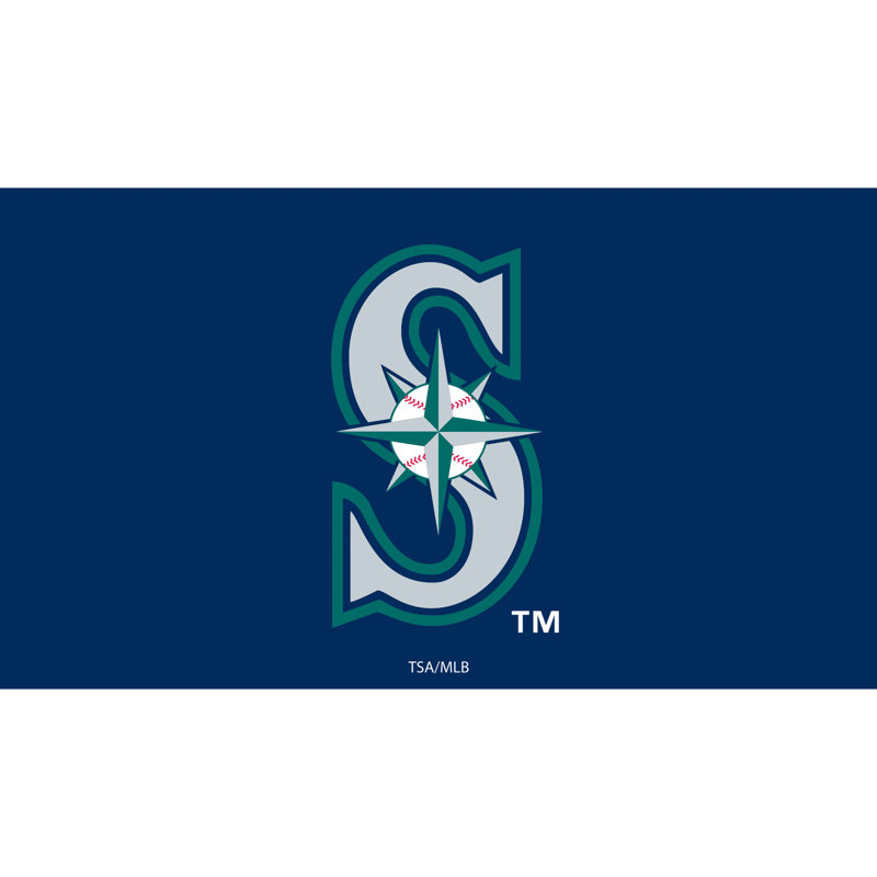 Seattle Mariners Full Colour PVC Mat 16" x 28"