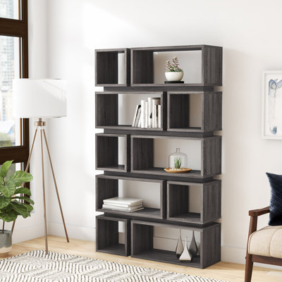 Wilmette 65.25"H Geometric Display Bookcase