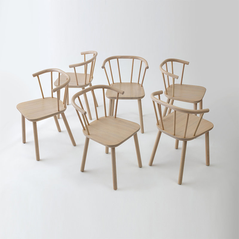 Studio Solid Wood Arm Chair, Oak Nature