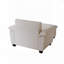 Chaise longue rembourrée en chenille de 51 po avec repose-pieds et rangement-1219648064