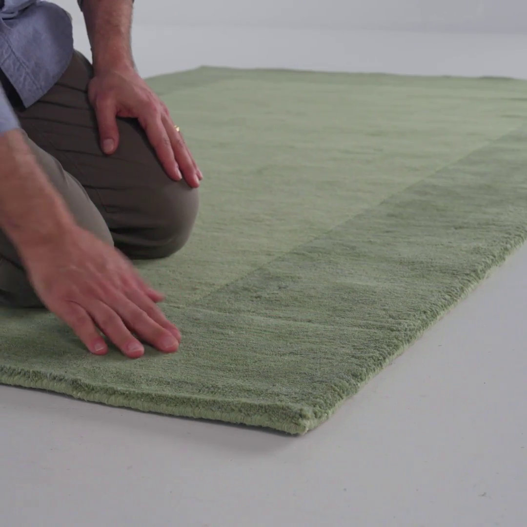 Birch Lane™ Dolma Handmade Hand Loomed Wool Medium Green Area Rug