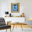 La Pastiche nue bleue avec cadre en bois noir studio, 21,5 po x 17,5 po-1036505362-1036505375