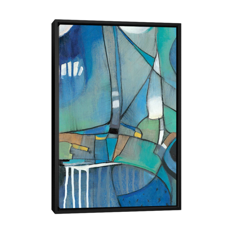 «Rose Bud II», impression sur toile tendue, H 26 po x l 18 po x P 1,5 po, Toile avec cadre noir, Pas de tapis
