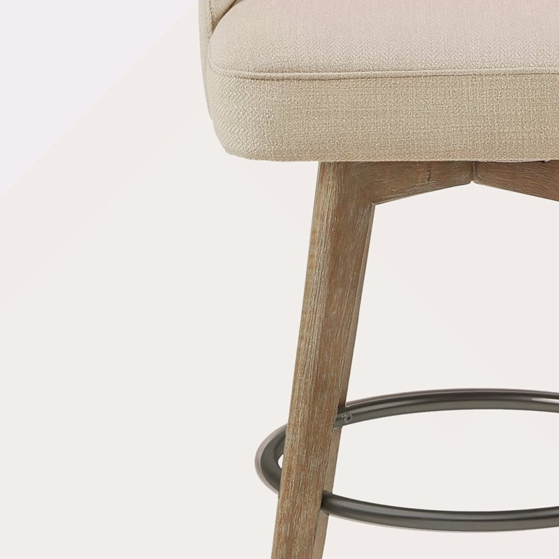 Tabouret de comptoir avec siège pivotant, Beige