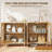 Natural Rattan Sideboard Buffet Cabinet