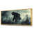 Toile avec cadre flottant or