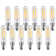 E12 Candelabra Bulb, Dimmable T6 LED Bulb, 4.5W(40W Equiv.), T25 Tubular Edison Bulbs, Clear Glass