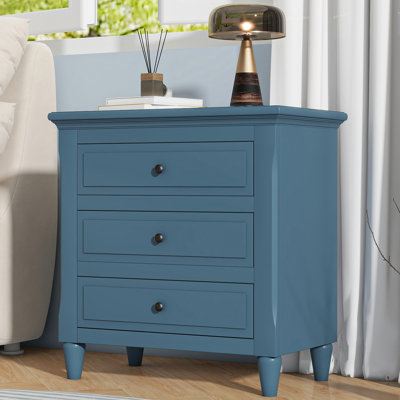 Armoire de rangement en bois à 3 tiroirs avec table de chevet