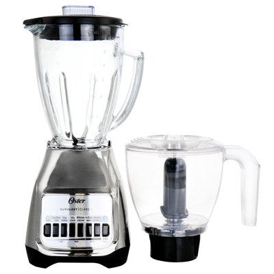 Oster Duralast Classic 2-In-1 6 Cup Kitchen Blender And Chopper System In Silver