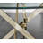 Tierra Chrome Metal and Glass Round Dining Table Set with 4 Faux Leather Upholstered Dining Chairs-1910652054