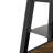 Rustic Brown Wooden Storage TV Stand With Black Tempered Glass And Height Adjustable Universal Swivel Mount | Gift Idea-1351793215