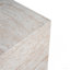 Outdoor/Indoor Square Travertine Lightweight Concrete Side Table