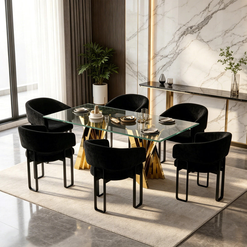 Fauteuils de salle à manger rembourrés Modern