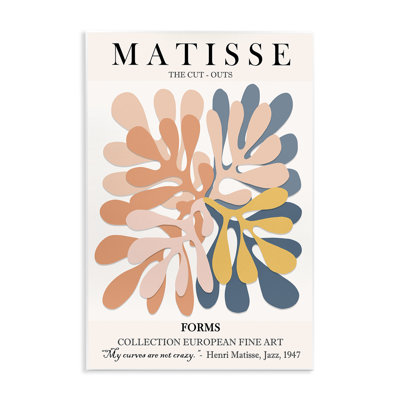 Classical Matisse Painting Cut Out Forms Traditional Abstract Oversized Wall Plaque Art by Ros Ruseva