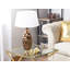 Salcombe Glass Top Cross Legs End Table-40553185