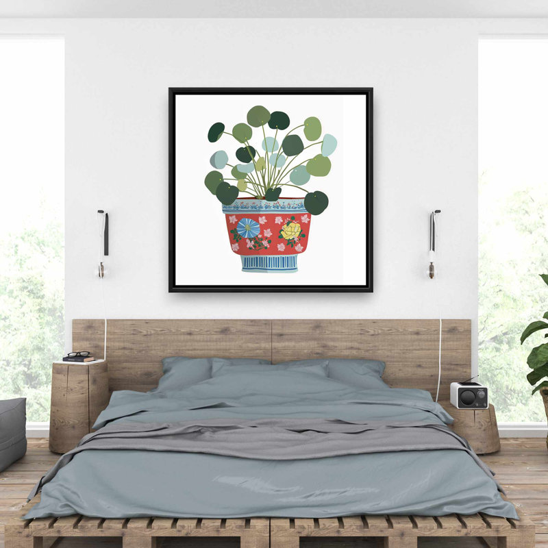 «Peperomia Still Life», toile encadrée blanche
