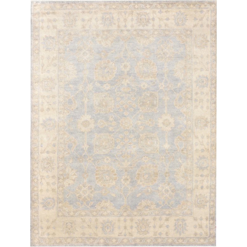 Tapis ivoire noué à la main de haute qualité, Rectangle de 10 pi x 14 pi