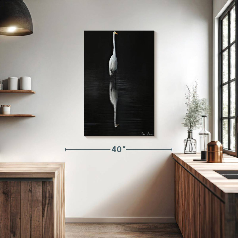Brampt Elegant Egret I, 39" H x 26" W