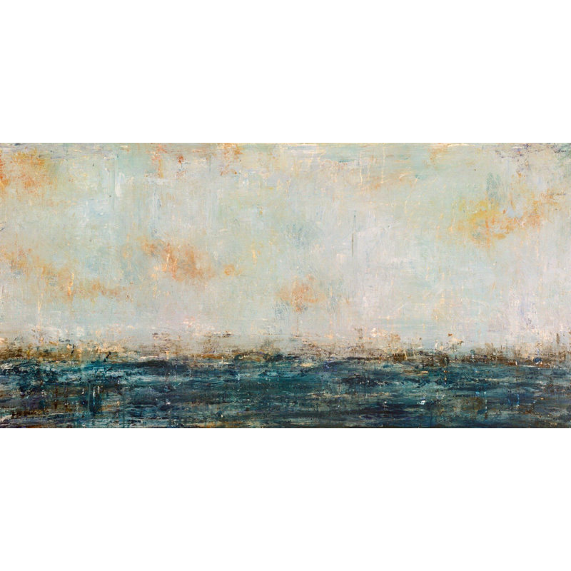 Out To Sea Print by John Beard, 36" H x 72" W x 1.5" D, Brown Framed Canvas