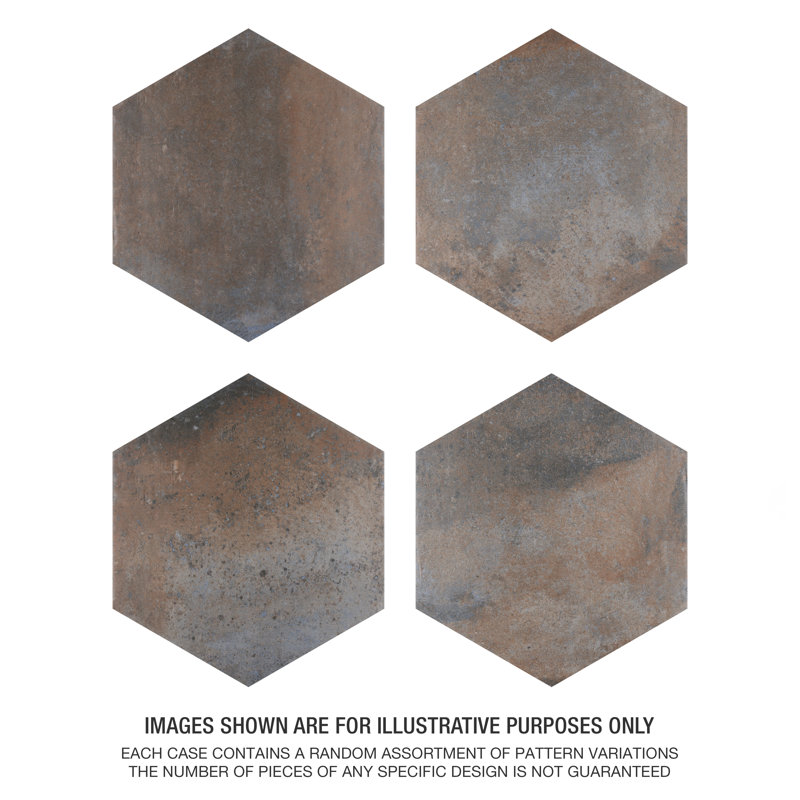 Boston Ferro 14" x 16" Porcelain Wall & Floor Tile, Gray