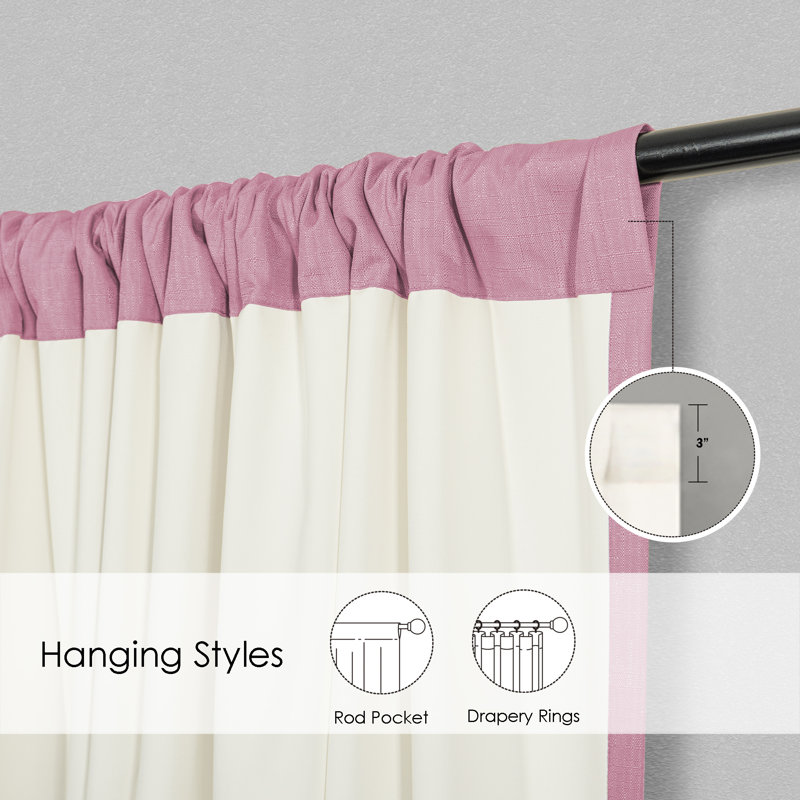 Morelock Blackout Curtain Pair, Pink