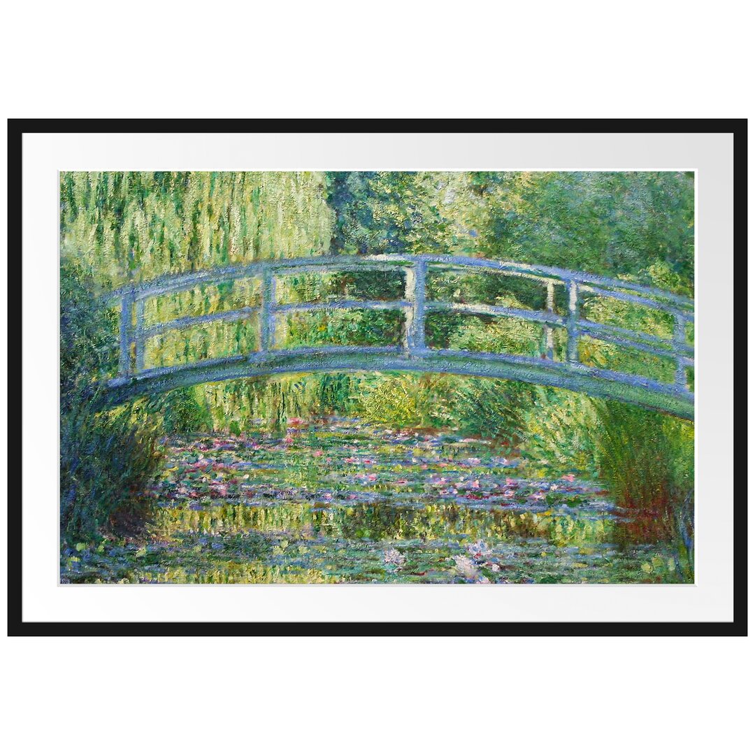 Gerahmter Kunstdruck Japanische BrÃ¼cke Ã¼ber den Seerosenteich II von Claude Monet