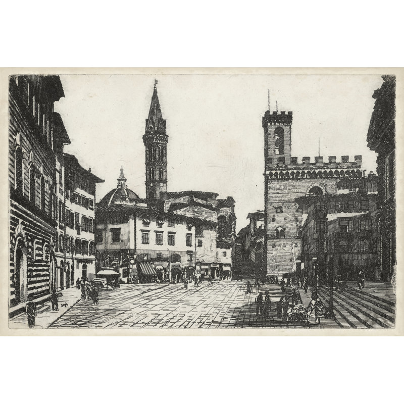 UA CH Scenes In Firenze II 1 Piece Wrapped Canvas Painting, 30cm H x 46cm W x 3.8cm D