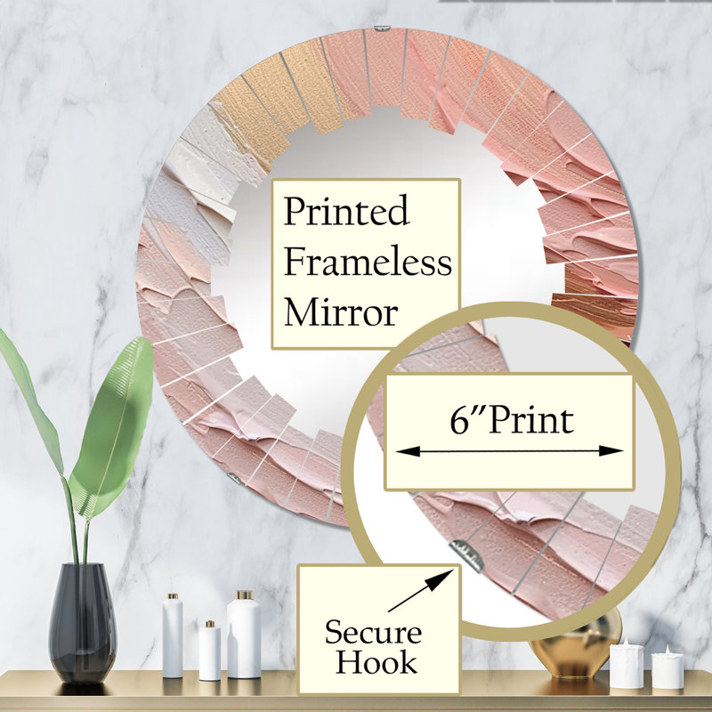 Miroir mural rond Nakety, 32 po x 32 po