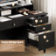 Ensemble de bureau 2 pièces, bibliothèque ouverte en forme de S et bureau d'ordinateur, bureau d'ordinateur moderne avec tiroirs de rangement et bibliothèque à 6 niveaux-1966061046