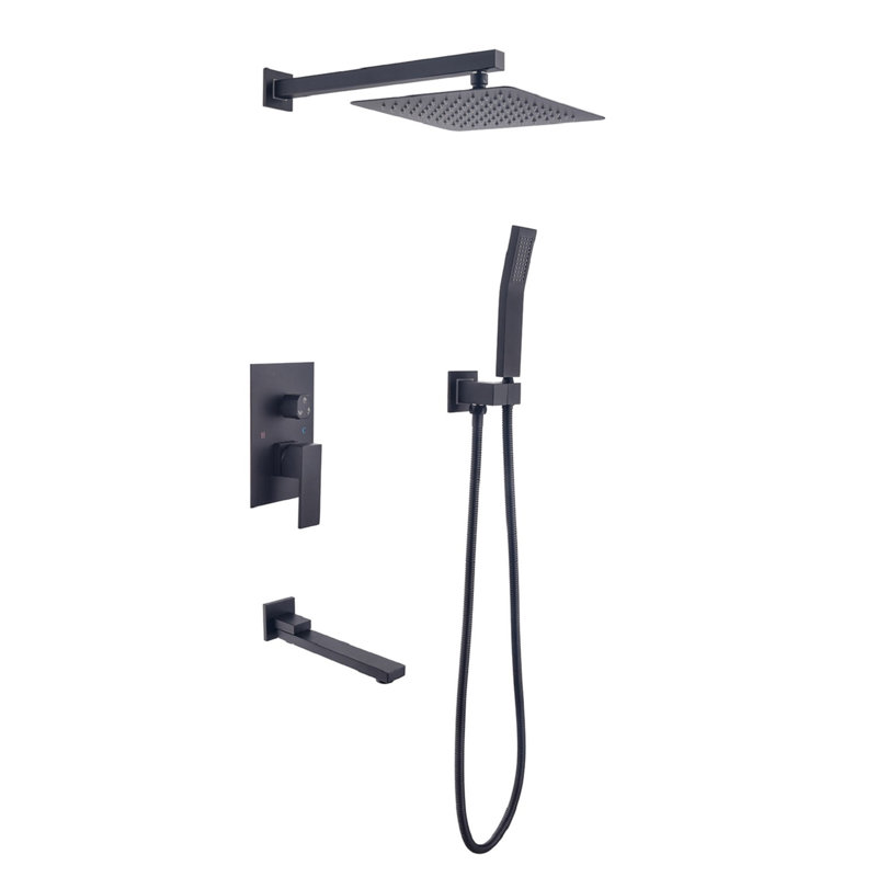Système de douche 10 po, Noir mat