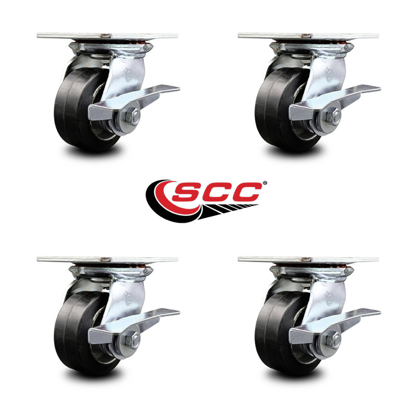 Heavy Duty Rubber on Aluminum Caster
