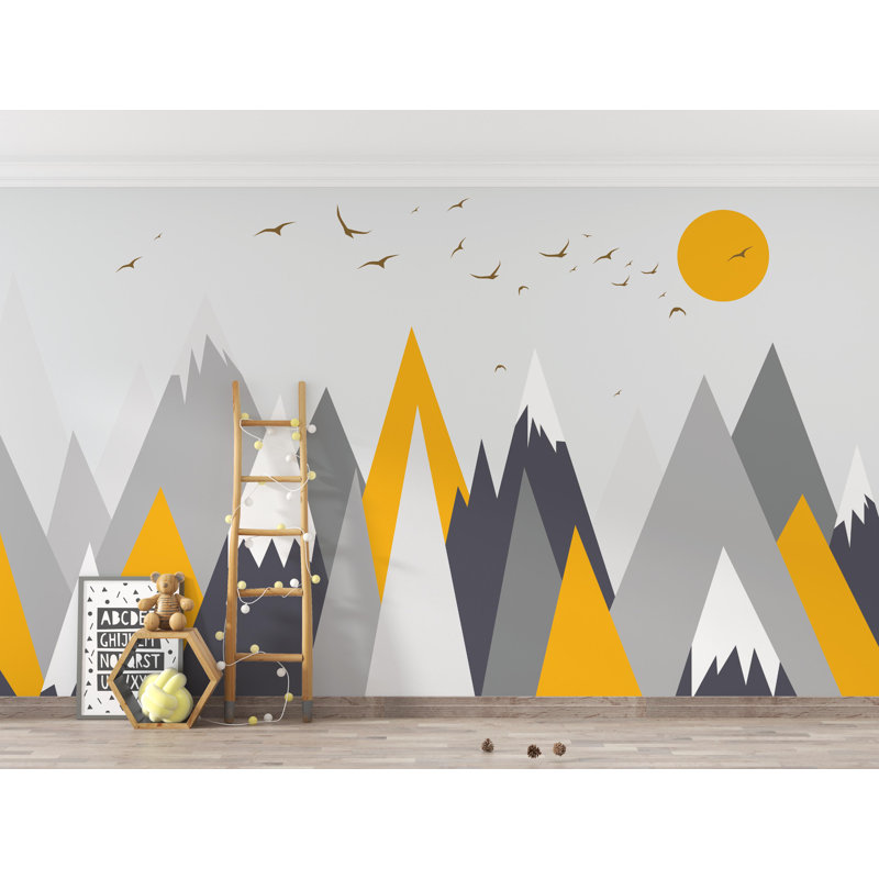 Papier peint amovible Mountain Triangle Lines, L 75 po x l 112 po